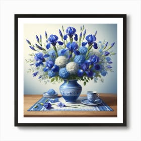 Blue Iris Art Print