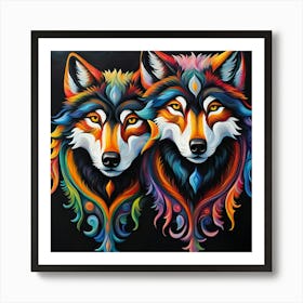 Spirit Wolves Art Print