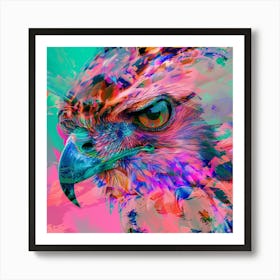 Hawk rainbow Art Print