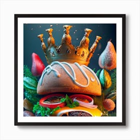 Hamburger Royal And Vegetables 1 Art Print