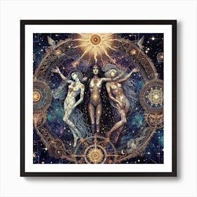 Three Goddesses 1 Art Print