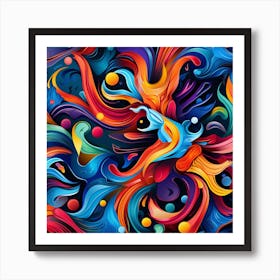 Abstract Colorful Abstract Painting 7 Art Print