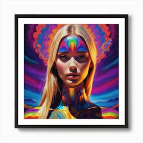 Futuristic fashionista Art Print