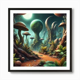 Mushroom Forest 2 Art Print