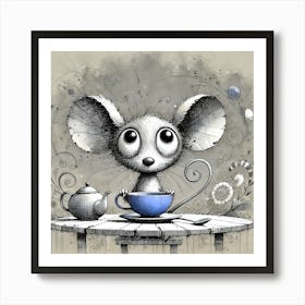 Mouse's Teatime Art Print