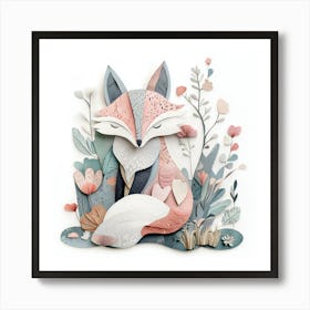 Paper Fox 2 Art Print