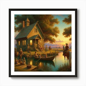 Halo cottage Art Print