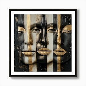 Black And Gold Art Print