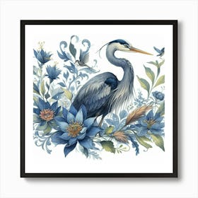 Blue Heron 2 Art Print