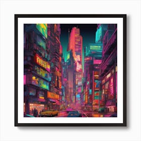 Futuristic City 1 Art Print