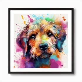 Colorful Dog Painting Art Print