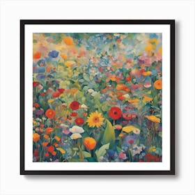 Flowers In The Meadow Art Print