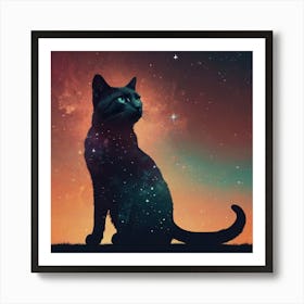 Cat In Space Art Print