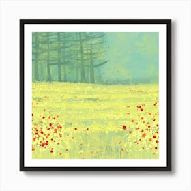 Meadow near Perigeueux in France Art Print