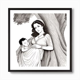 Mother And Child 70 Art Print