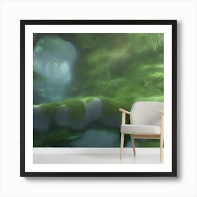 Green Forest Wall Mural Art Print