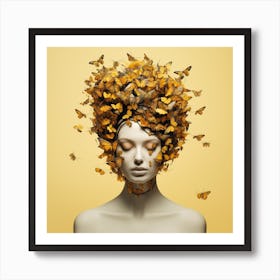 Head of many thoughts Art Print
