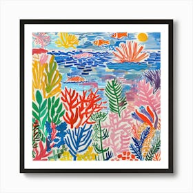 Seaside Painting Matisse Style 10 Art Print