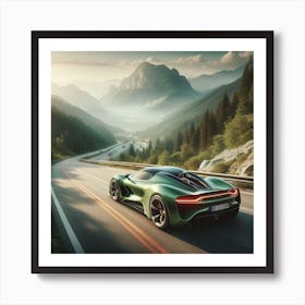 Aston Martin Supercar green Art Print