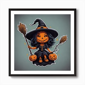 Halloween Witch 4 Art Print