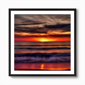 Sunset On The Beach 640 Art Print