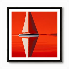 Sailboat On Water Art Print