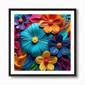 Colorful Flowers 34 Art Print