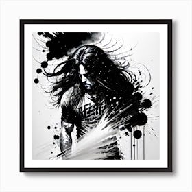 Black And White Painting 6 Art Print