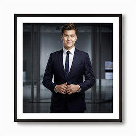 A Young Entrepreneur With A Subtle Shine Of Confidence Glimmering In His Eyes Radiating A Winsome (2) Art Print