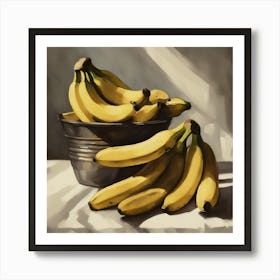 Bananas In A Bucket Art Print