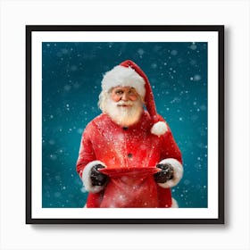 Santa Claus With Sack Art Print