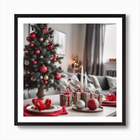 Christmas Table Setting 25 Art Print