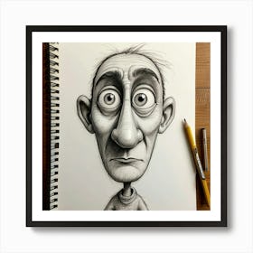 Caricature Drawing 1 Art Print