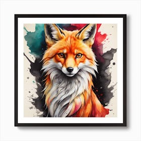 Fox Painting 1 Art Print