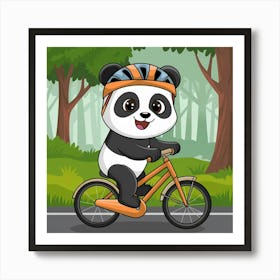 An Illustration Of A Cute Panda Riding A Yjdhg Lusl6vc5mcrj5mpw Wqduc87ormohyqyyq7q7vq Art Print