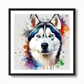 Husky Dog, National Pet Day! Art Print