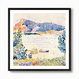 Boat On The Lake 1 Art Print