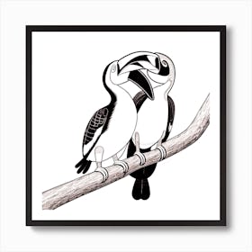 Two Toucans On A Branch Art Print