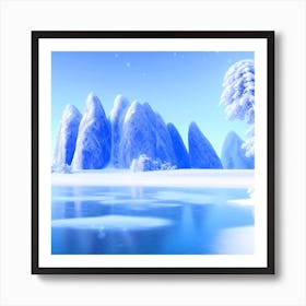 Winter Landscape - Winter Stock Videos & Royalty-Free Footage 2 Art Print