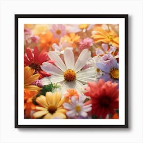 Colorful Flowers 1 Art Print