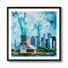 Statue Of Liberty with 2 Arms - "Double Torch" Art Print