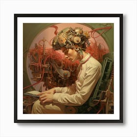 Man Reading A Book Art Print