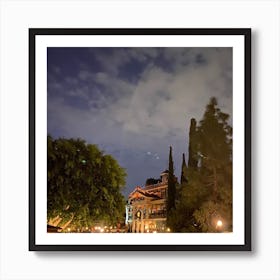 Disneyland At Night Art Print