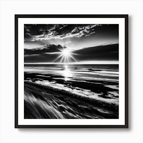 Black And White Sunset 6 Art Print