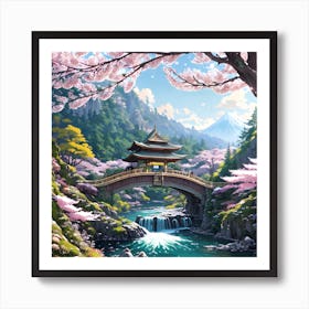 Asian Landscape Painting Art Print