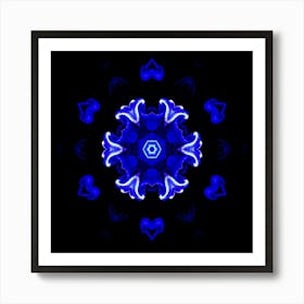 Blue Mandala Poster