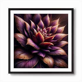 Purple Dahlia Art Print