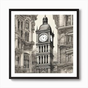 Clock Tower London Art Print