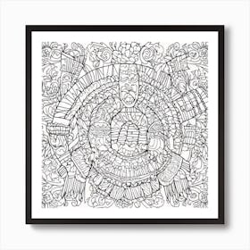 Coloring Page For Adults 2 Art Print