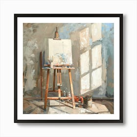 Easel In The Studio Art Print